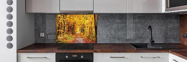 Panel de pared de cocina Bosque en otoño