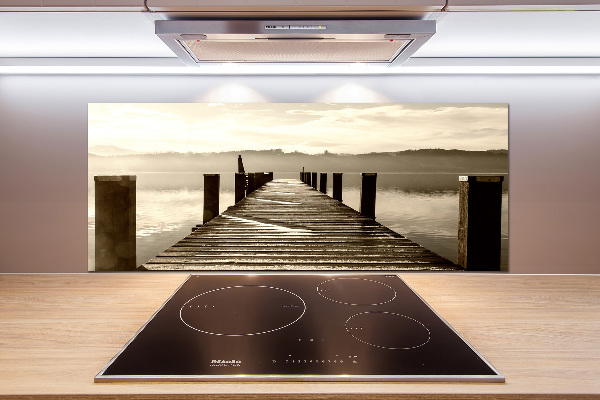 Salpicadero de cocina Muelle de madera