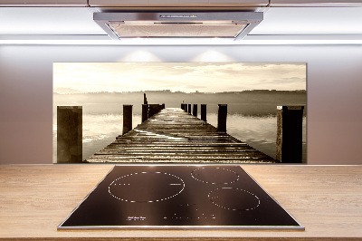 Salpicadero de cocina Muelle de madera