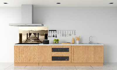 Salpicadero de cocina Muelle de madera