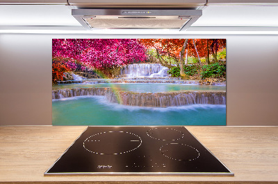 Panel antisalpicaduras Cascada en el bosque