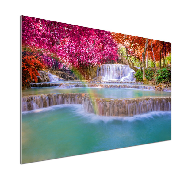 Panel antisalpicaduras Cascada en el bosque