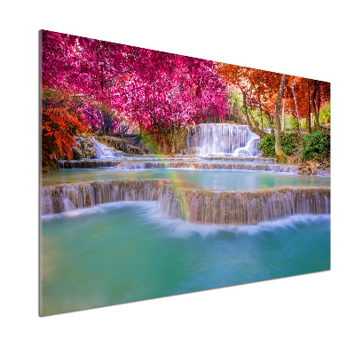 Panel antisalpicaduras Cascada en el bosque