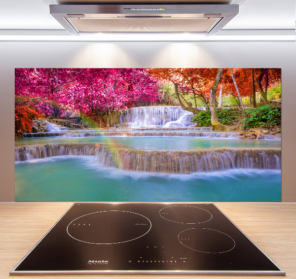 Panel antisalpicaduras Cascada en el bosque