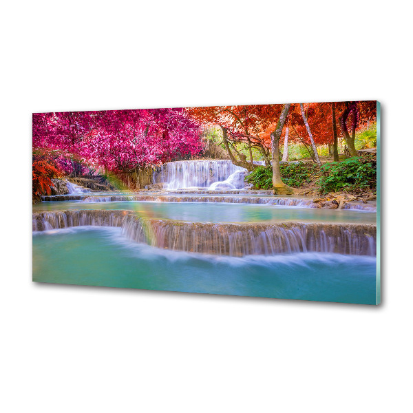 Panel antisalpicaduras Cascada en el bosque