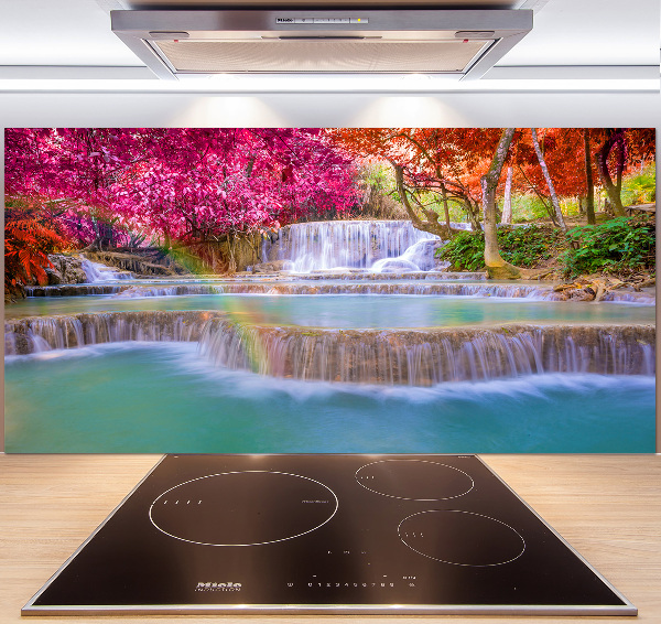 Panel antisalpicaduras Cascada en el bosque