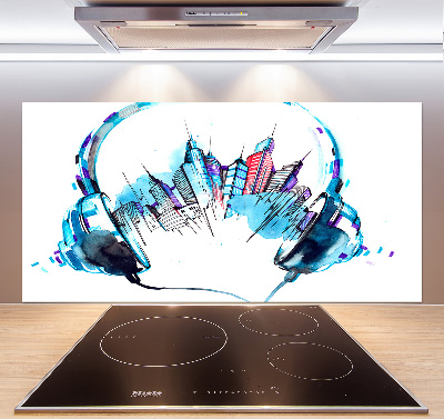 Panel antisalpicaduras Sonidos de la ciudad