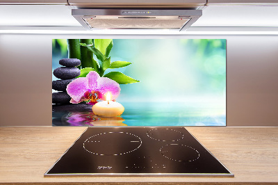 Salpicadero para cocina Orquídea de bambú