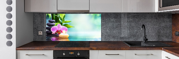 Salpicadero para cocina Orquídea de bambú