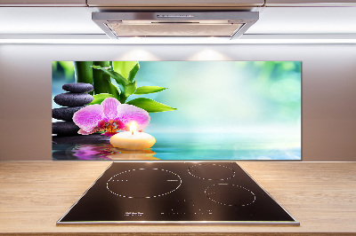 Salpicadero para cocina Orquídea de bambú