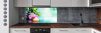 Salpicadero para cocina Orquídea de bambú