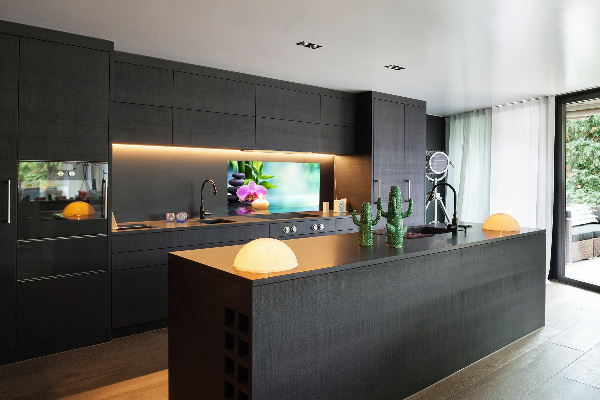 Salpicadero para cocina Orquídea de bambú