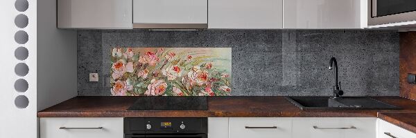 Panel de pared de cocina Rosas