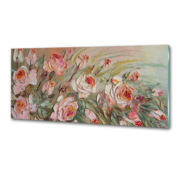 Panel de pared de cocina Rosas