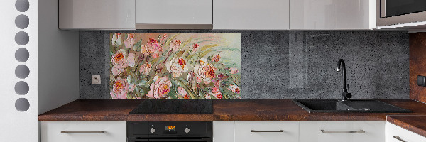 Panel de pared de cocina Rosas