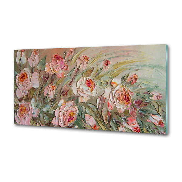 Panel de pared de cocina Rosas