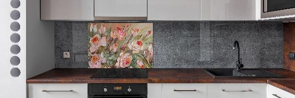 Panel de pared de cocina Rosas