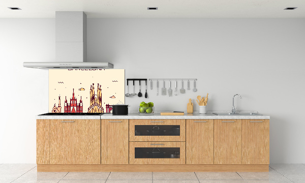 Panel antisalpicaduras La inscripción Barcelona