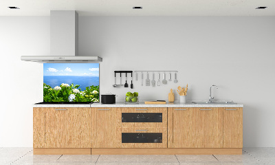 Salpicadero para cocina Flores junto al mar