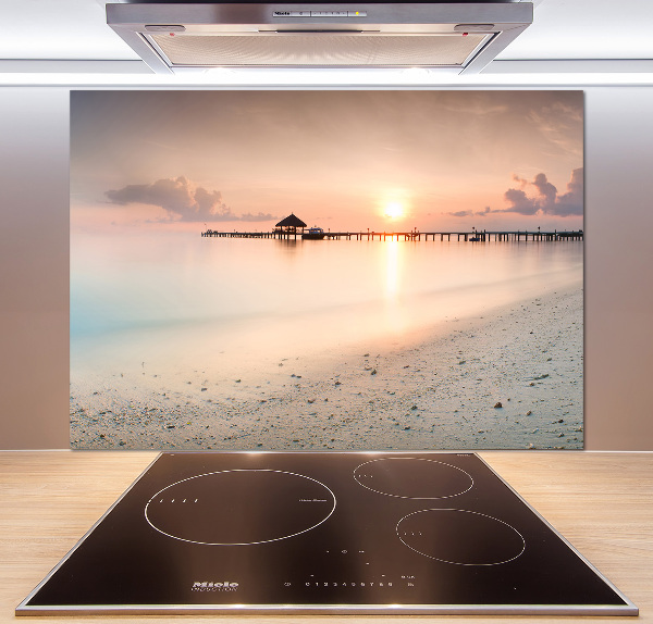 Panel de pared de cocina Playa de Maldivas