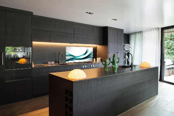 Panel antisalpicaduras Ondas abstractas