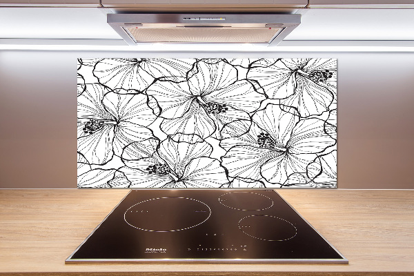 Panel de pared de cocina flores hawaianas