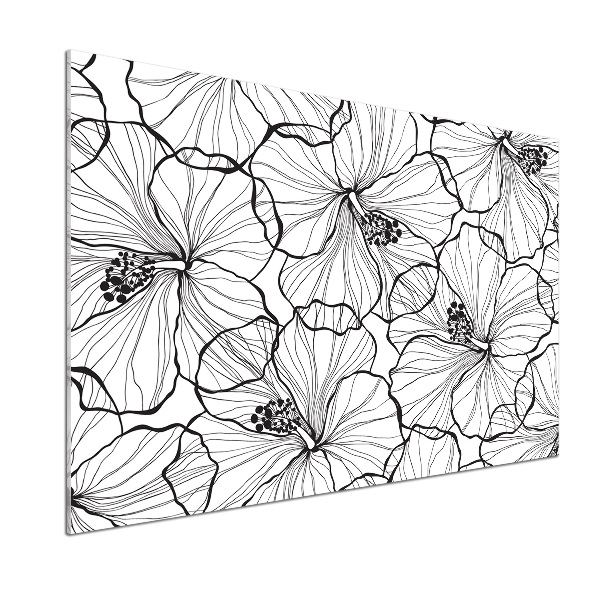 Panel de pared de cocina flores hawaianas