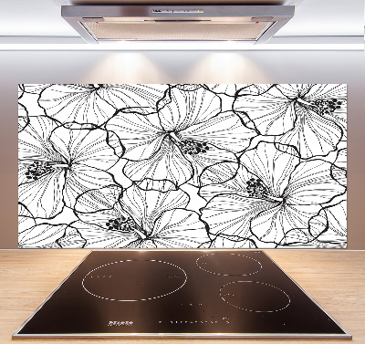 Panel de pared de cocina flores hawaianas