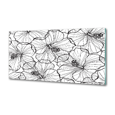 Panel de pared de cocina flores hawaianas
