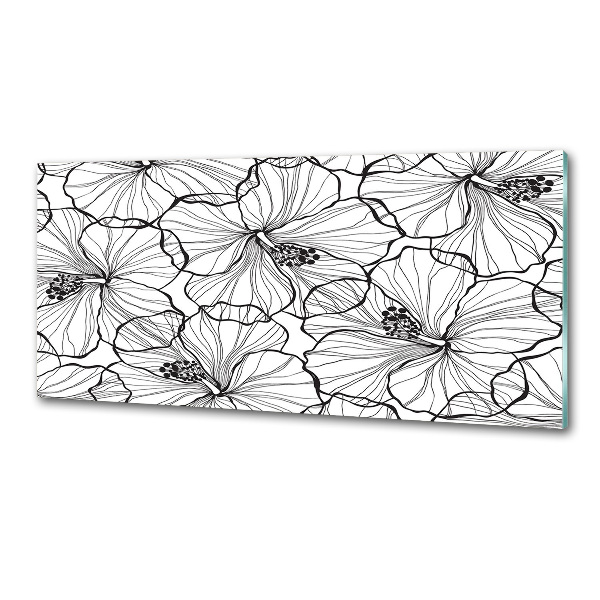 Panel de pared de cocina flores hawaianas