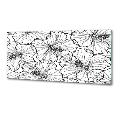 Panel de pared de cocina flores hawaianas