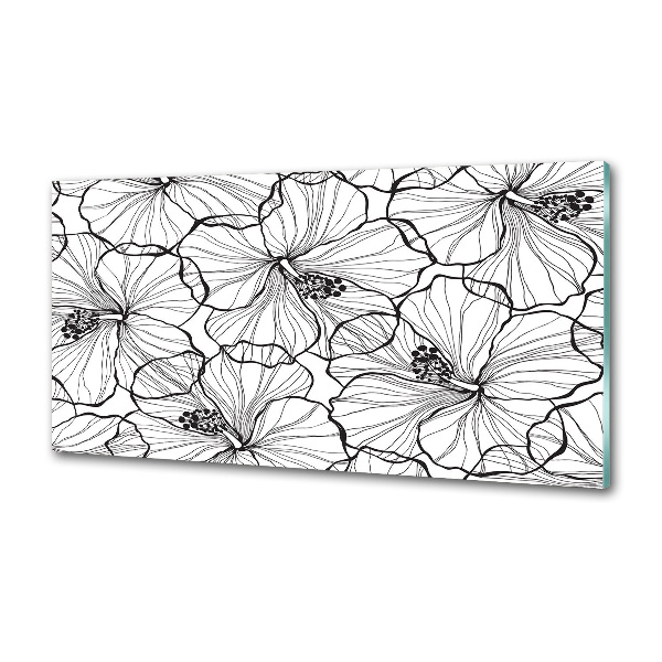 Panel de pared de cocina flores hawaianas