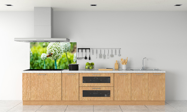 Panel antisalpicaduras Ajo en flor