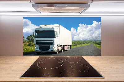 Panel do kuchni Biała ciężarówka