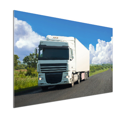 Panel de pared de cocina camión blanco