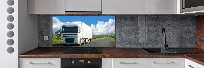 Panel de pared de cocina camión blanco