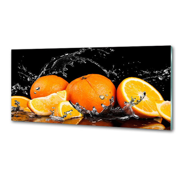 Panel de pared de cocina Naranjas y agua