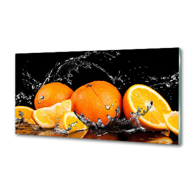 Panel de pared de cocina Naranjas y agua