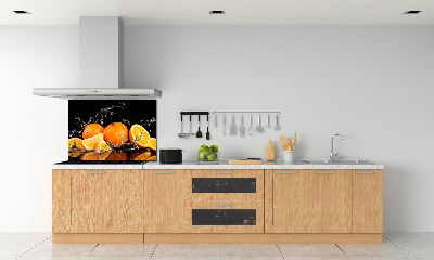 Panel de pared de cocina Naranjas y agua