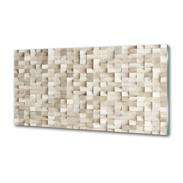 Panel antisalpicaduras Cubos de madera