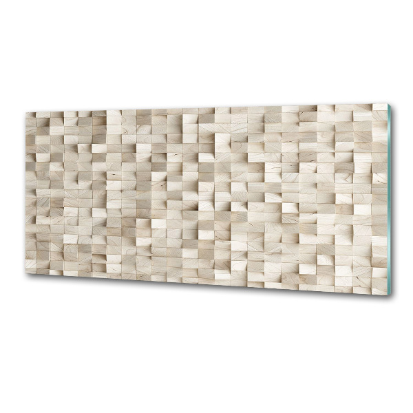 Panel antisalpicaduras Cubos de madera