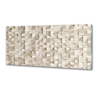 Panel antisalpicaduras Cubos de madera