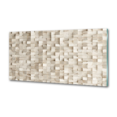 Panel antisalpicaduras Cubos de madera