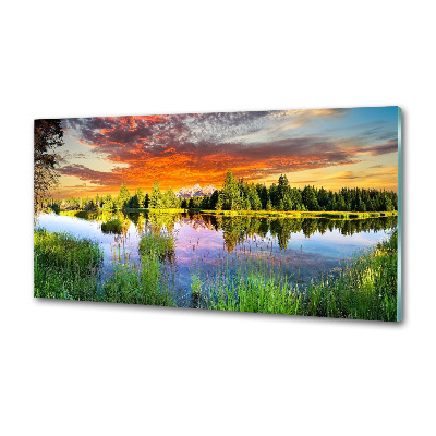 Panel para cocina Río en el bosque