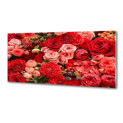 Panel antisalpicaduras flores rojas