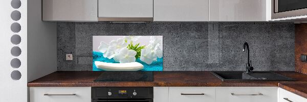 Panel para cocina Flores blancas de spa