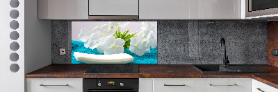 Panel para cocina Flores blancas de spa