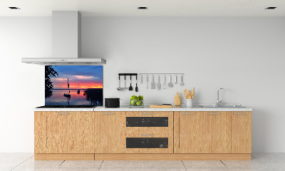 Panel de pared de cocina Veleros al atardecer