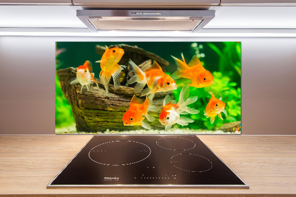 Panel dekor szkło Złote rybki