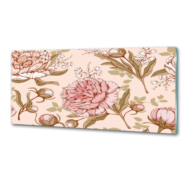 Panel para cocina Peonías